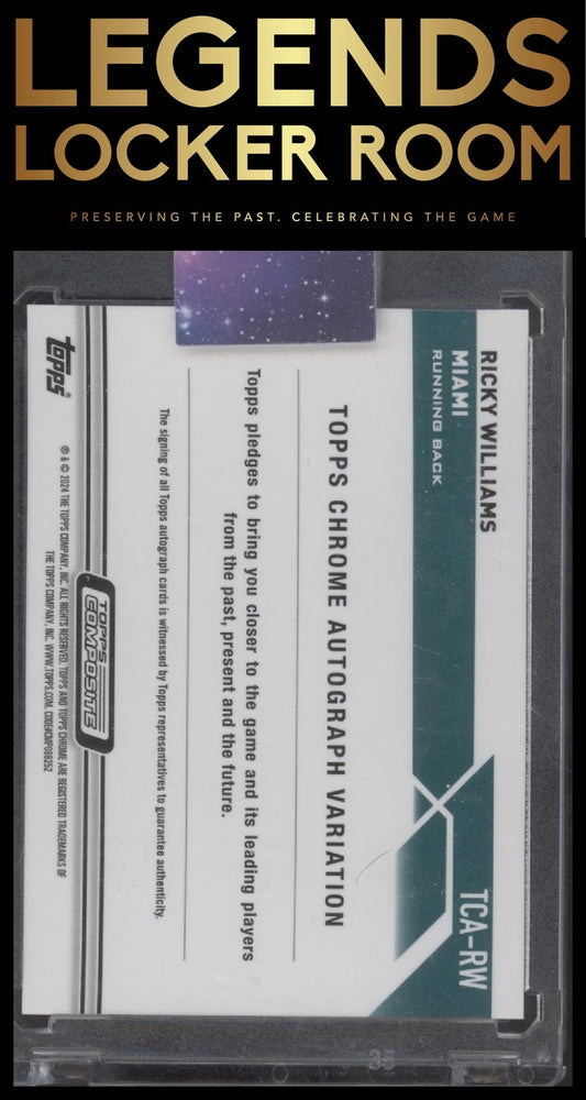 2023 Topps Composite Ricky Williams Auto Green Geometric Refractor /99