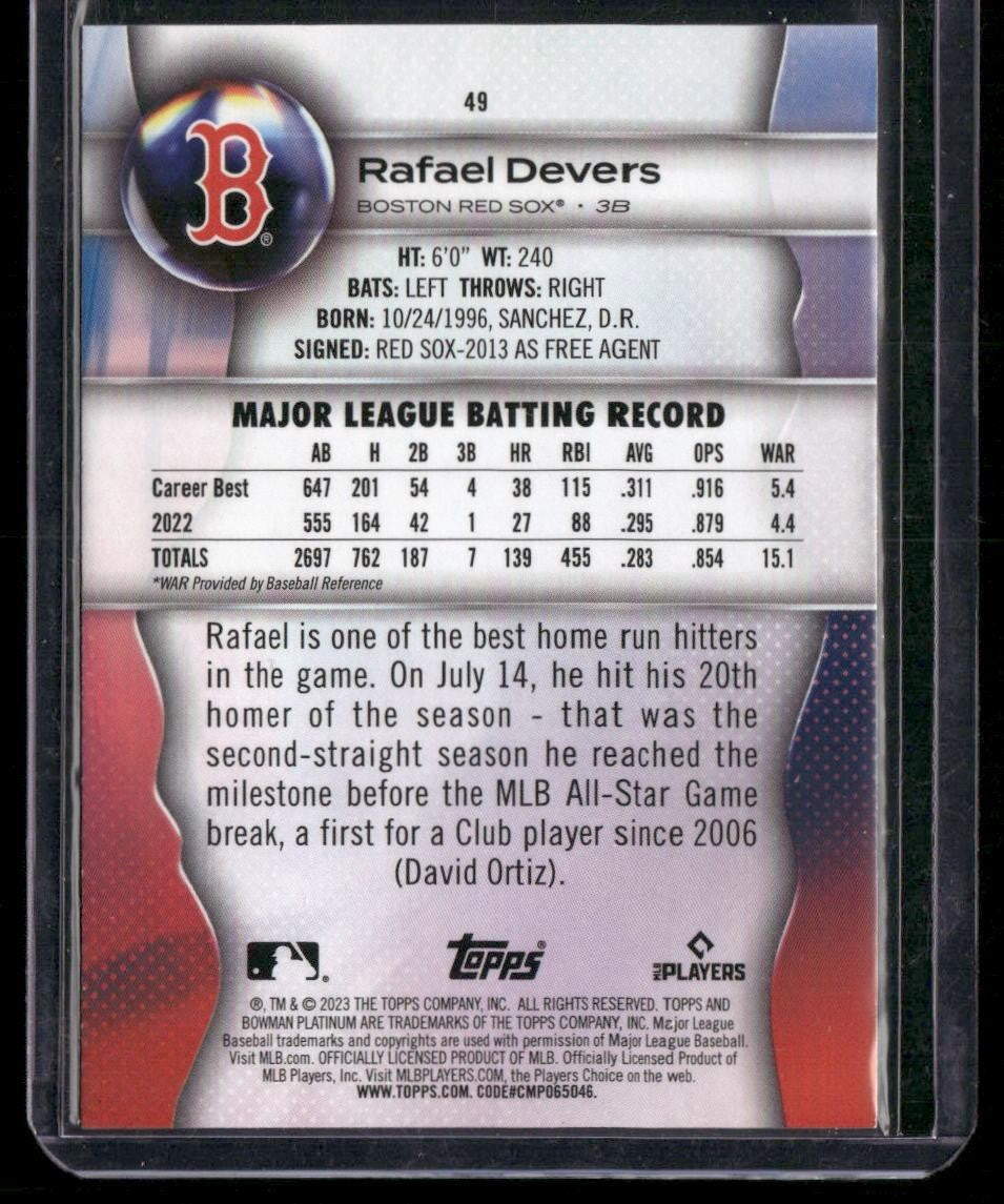 2023 Bowman Platinum #49 Rafael Devers