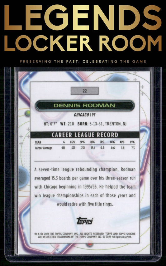 2023-24 Topps Chrome Cosmic #22 Dennis Rodman