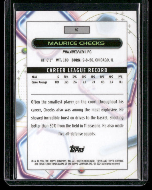 2023-24 Topps Chrome Cosmic #97 Maurice Cheeks