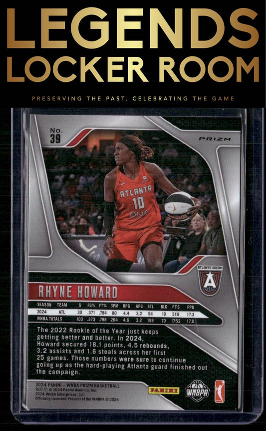 2024 Panini Prizm WNBA #39 Rhyne Howard Silver Prizms