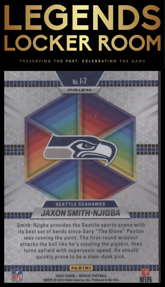 2023 Panini Mosaic #I-7 Jaxon Smith-Njigba Introductions No Huddle Silver