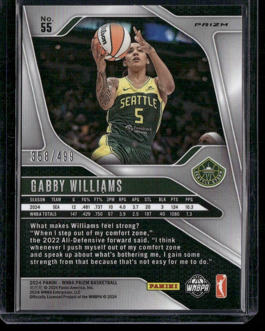 2024 Panini Prizm WNBA #55 Gabby Williams Pulsar Prizms #/499