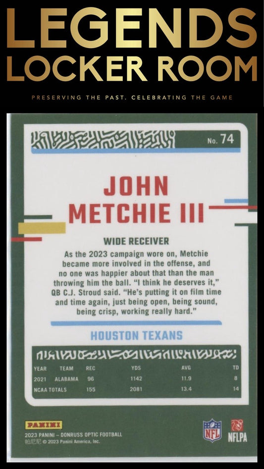 2023 Donruss Optic #74 John Metchie III