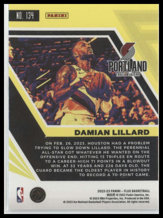 2022-23 Panini Flux #134 Damian Lillard