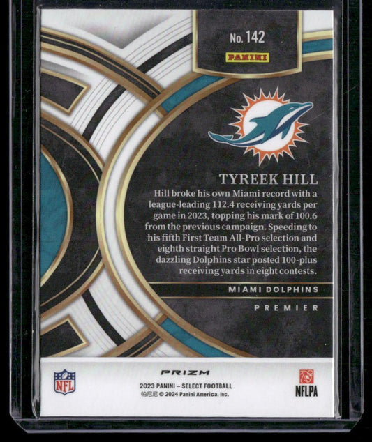 2023 Panini Select #142 Tyreek Hill Silver Prizms