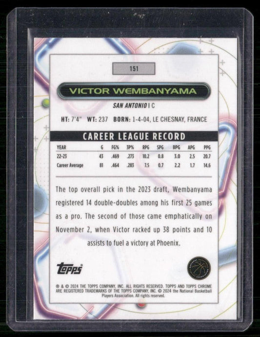 2023-24 Topps Chrome Cosmic #151 Victor Wembanyama