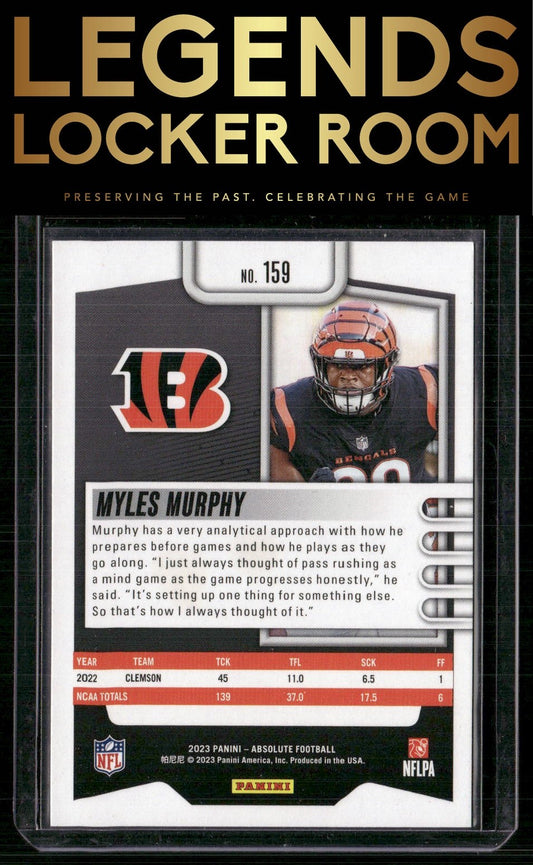 2023 Panini Absolute #159 Myles Murphy Retail