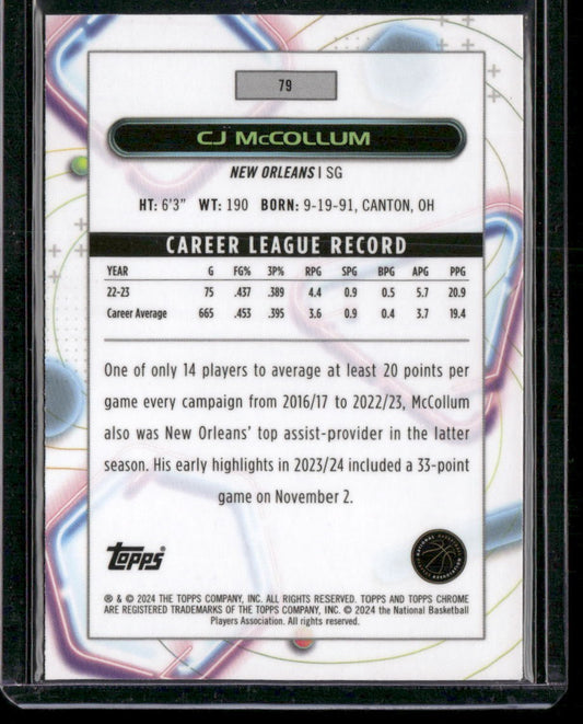 2023-24 Topps Chrome Cosmic #79 CJ McCollum
