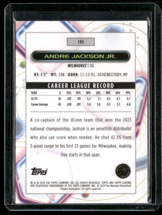 2023-24 Topps Chrome Cosmic #183 Andre Jackson Jr.