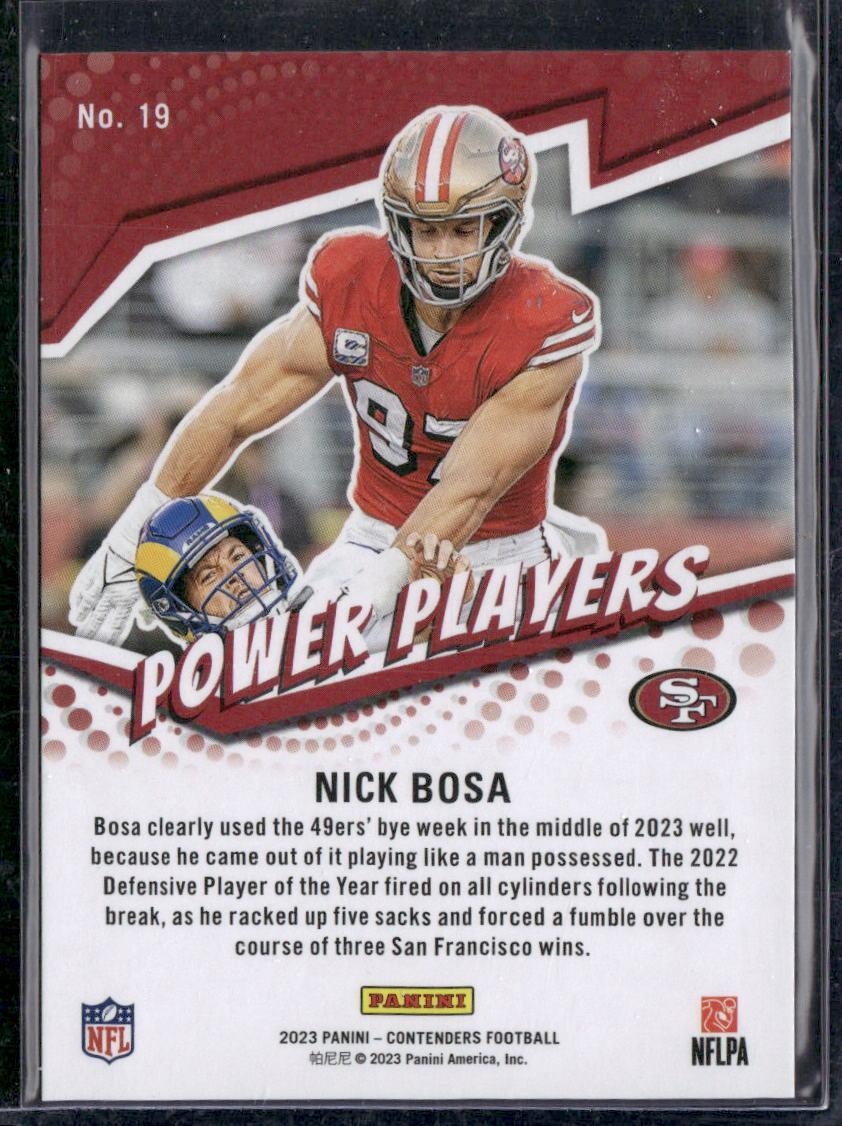 2023 Panini Contenders #19 Nick Bosa Power Players