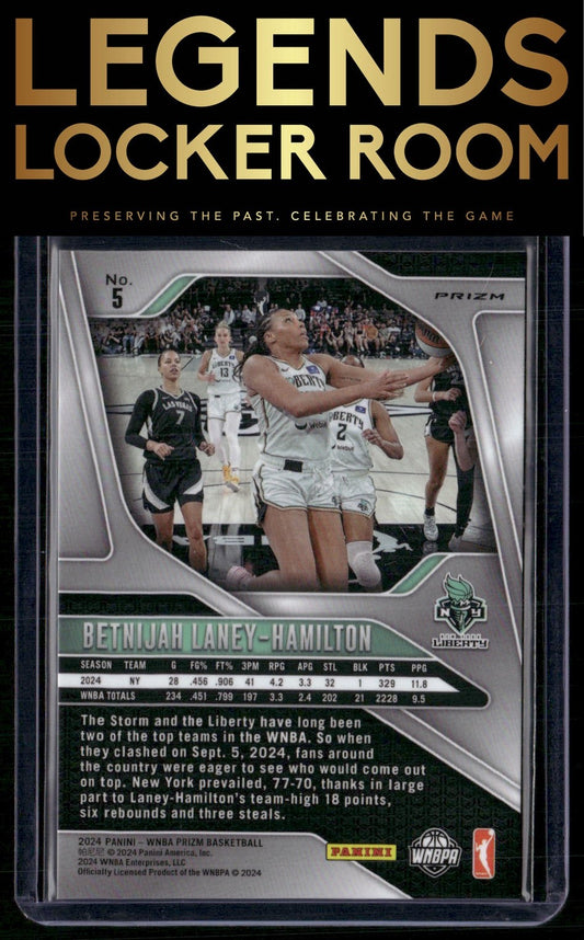 2024 Panini Prizm WNBA #5 Betnijah Laney-Hamilton Silver Prizms