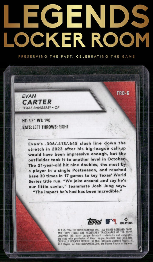 2024 Finest #FRD-6 Evan Carter Finest Rookies Design Variations