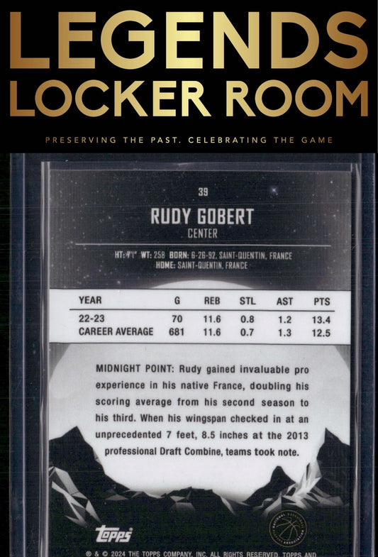 2023-24 Topps Midnight #39 Rudy Gobert