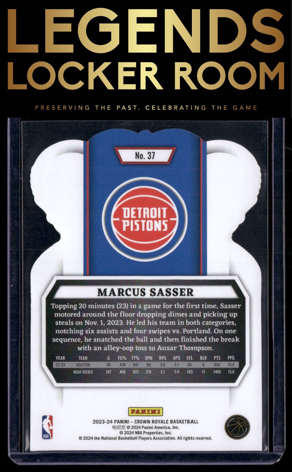 2023-24 Panini Crown Royale #37 Marcus Sasser