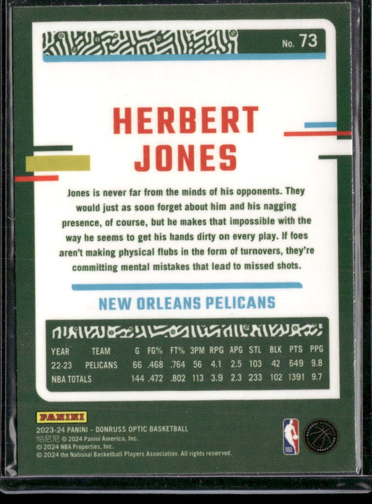 2023-24 Donruss Optic #73 Herbert Jones