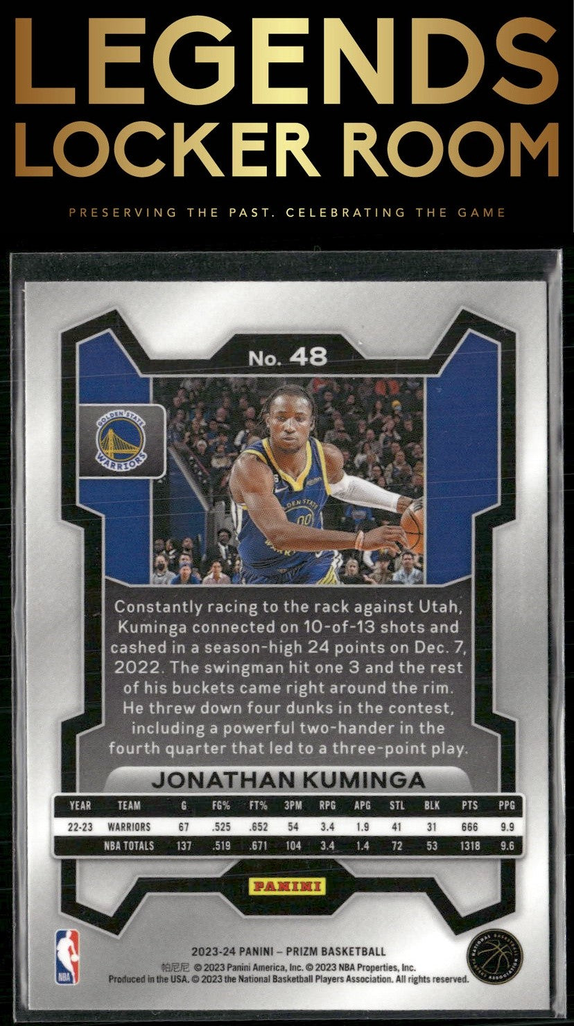 2023-24 Panini Prizm #48 Jonathan Kuminga