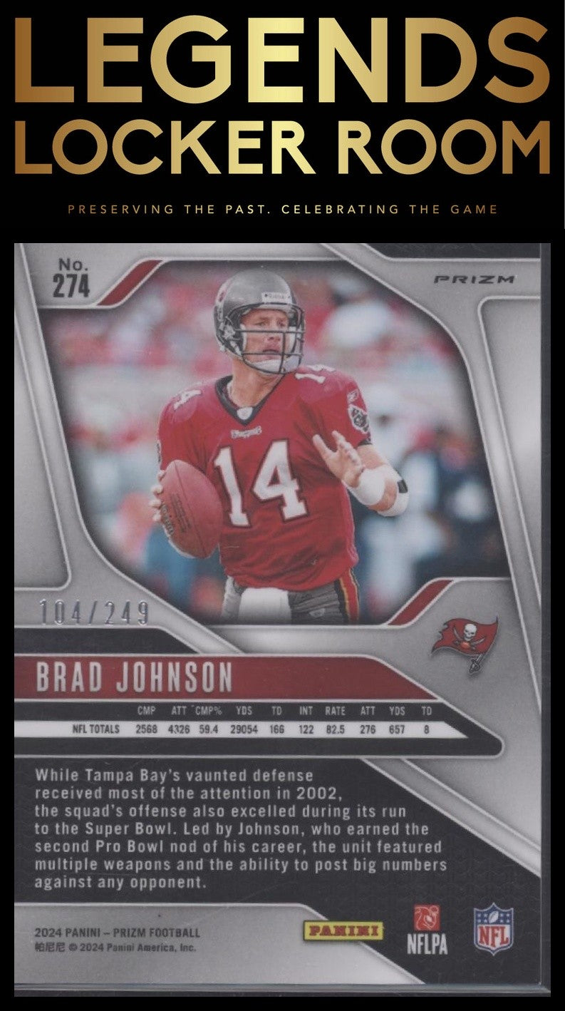 2024 Panini Prizm #274 Brad Johnson Orange #/249