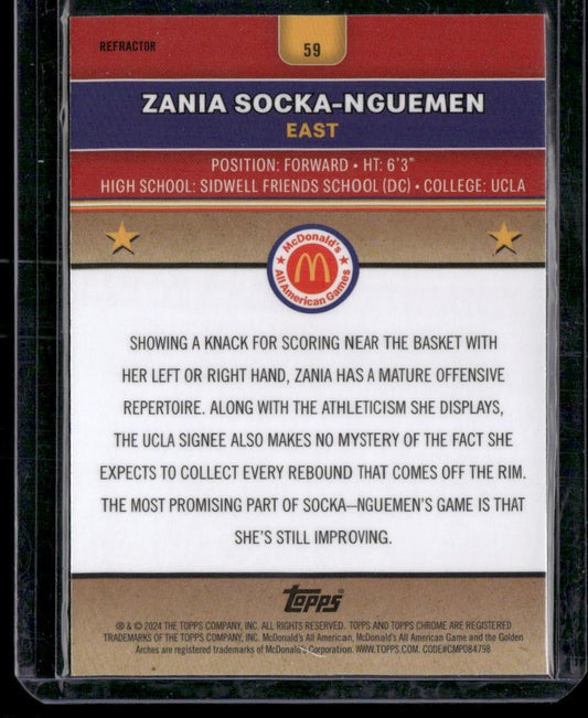 2024 Topps Chrome McDonald's All-American Zania Socka-Nguemen Refractor