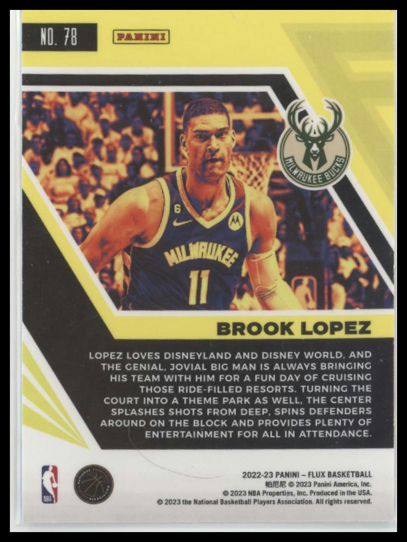 2022-23 Panini Flux #78 Brook Lopez