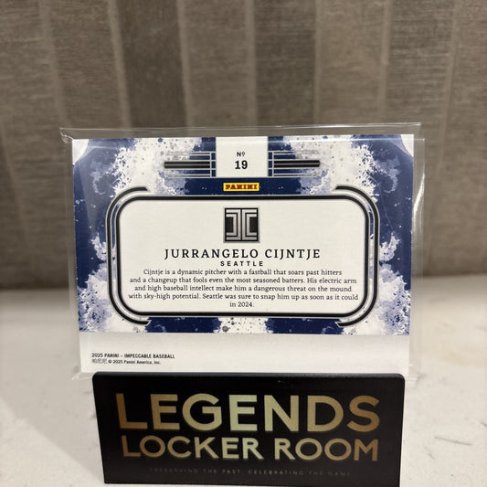 2025 Panini Impeccable Jurrangelo Cijntje Rated Prospect 1 Troy Ounce Silver Bar