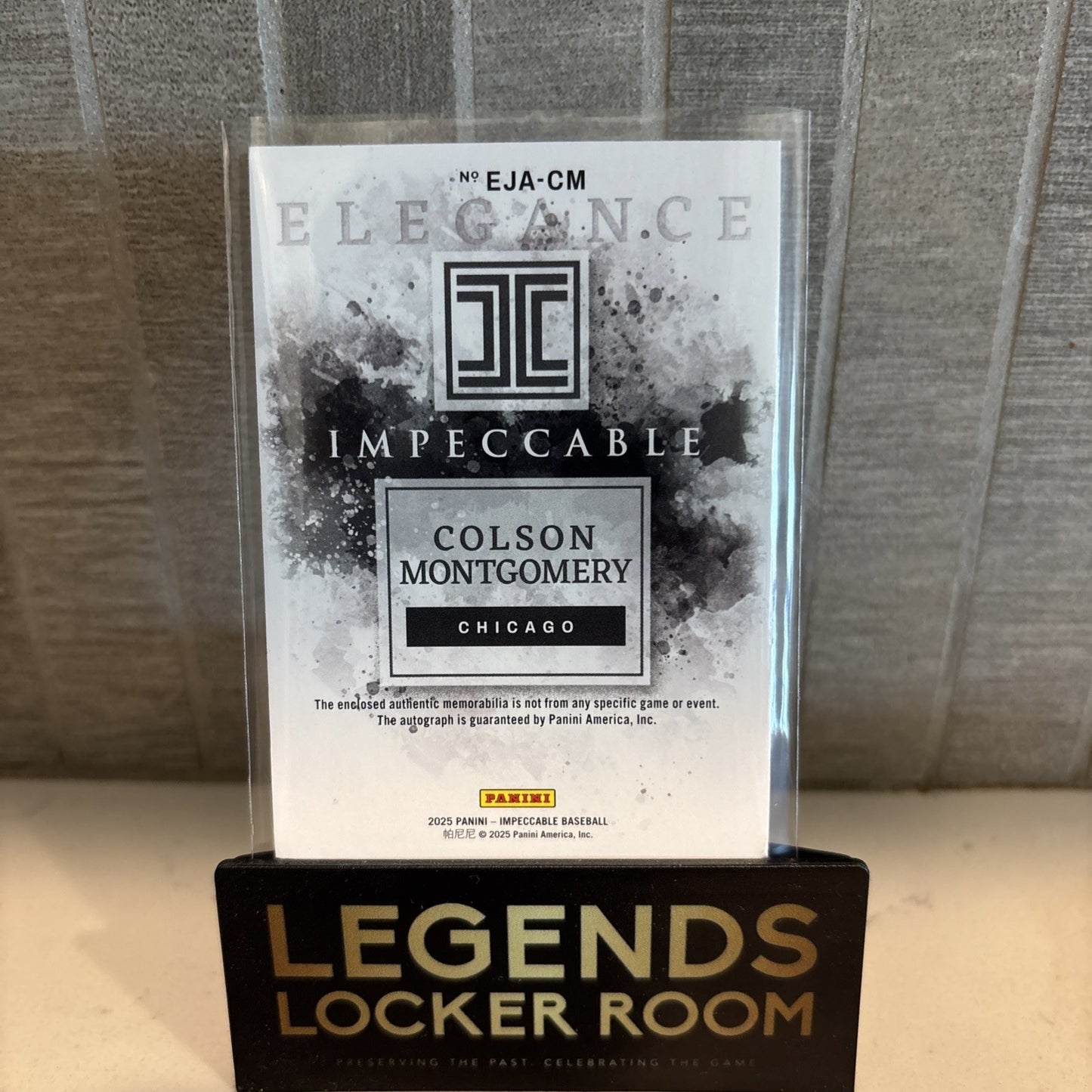 2025 Panini Impeccable Colson Montgomery Elegance Patch Auto /99