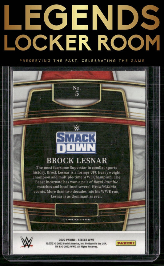2022 Panini Select WWE #5 Brock Lesnar