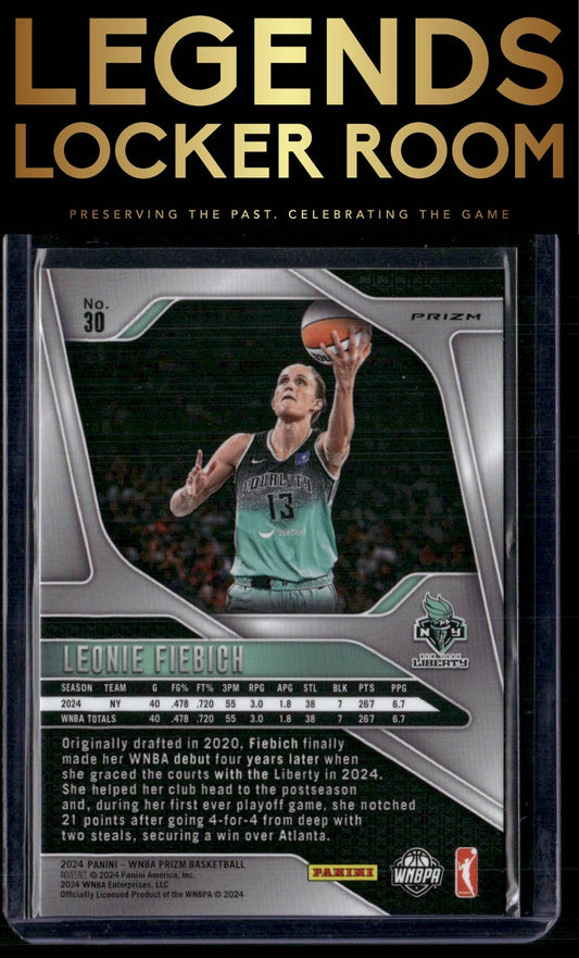 2024 Panini Prizm WNBA #30 Leonie Fiebich Silver Prizms