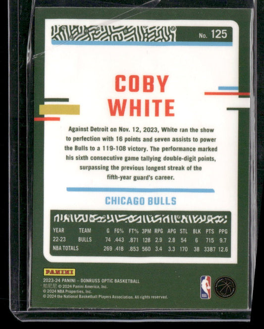2023-24 Donruss Optic #125 Coby White