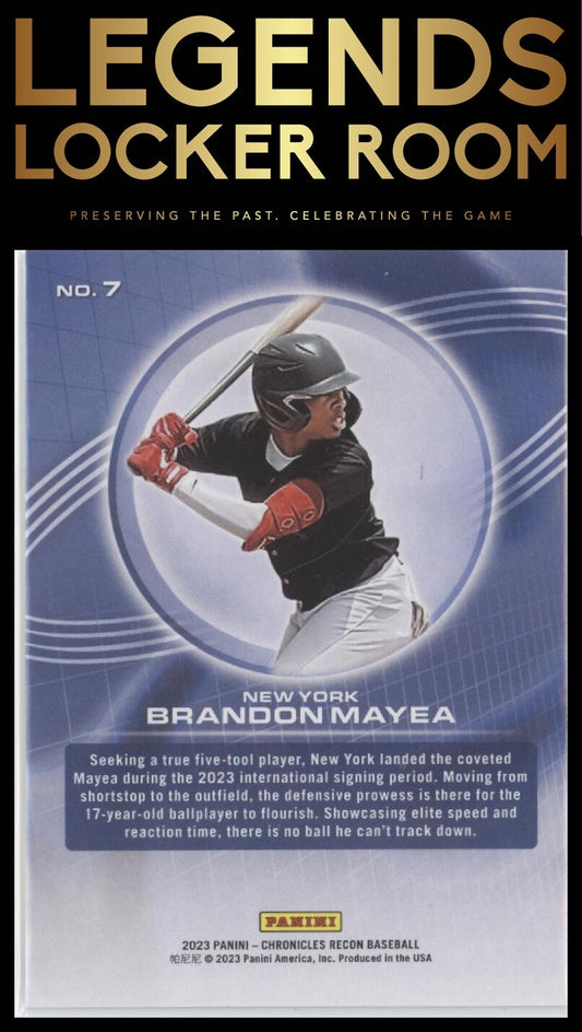 2023 Panini Chronicles: Recon #7 Brandon Mayea