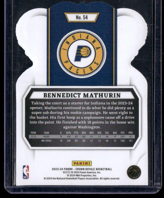 2023-24 Panini Crown Royale #54 Bennedict Mathurin