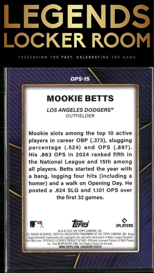 2025 Topps #OPS-15 Mookie Betts OPS Leaders