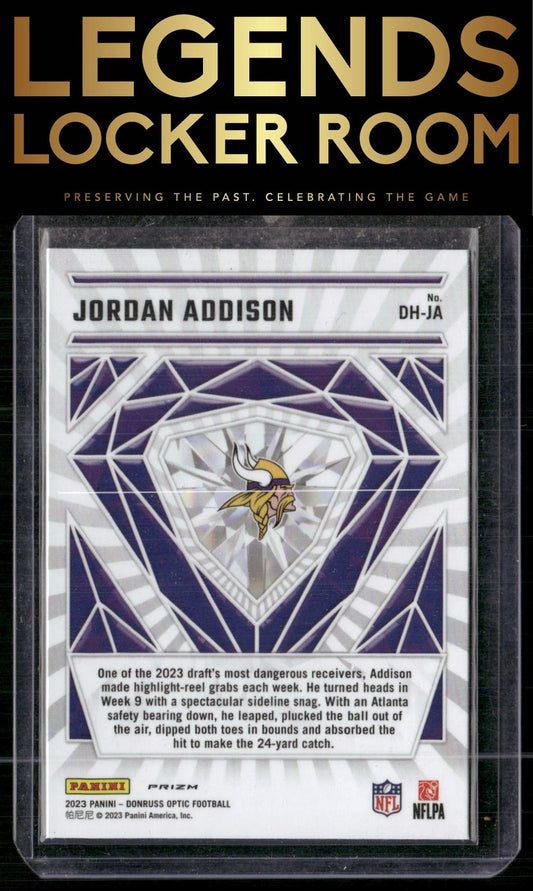 2023 Donruss Optic #DH-JA Jordan Addison Diamond Hands