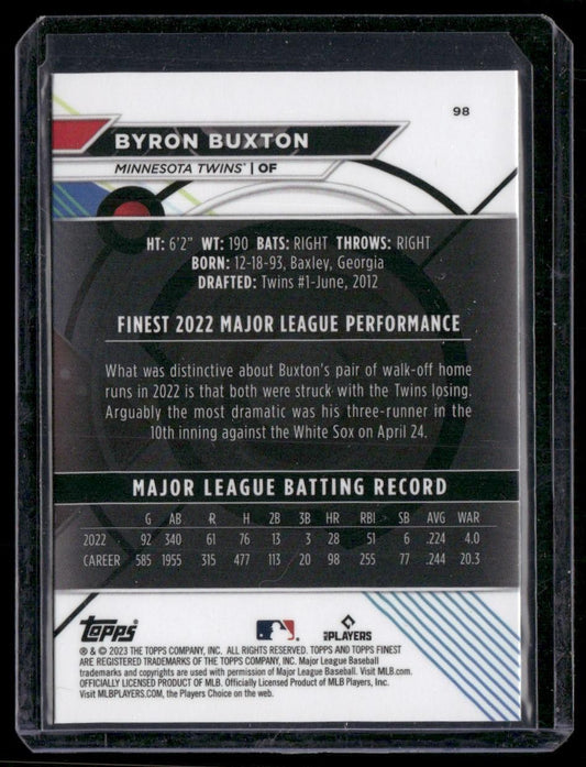 2023 Finest #98 Byron Buxton