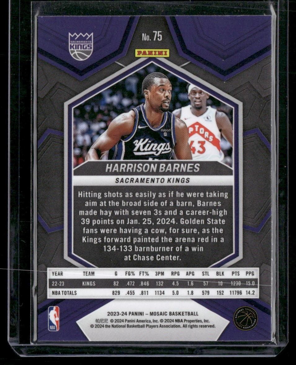 2023-24 Panini Mosaic #75 Harrison Barnes