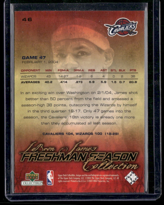 2004 Upper Deck Collectibles LeBron James Freshman Season #46 LeBron James