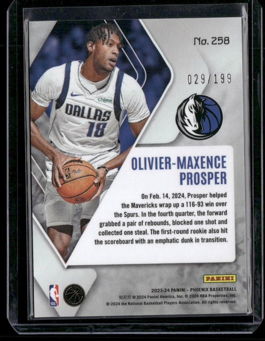 2023-24 Panini Phoenix #258 Olivier-Maxence Prosper Red #/199