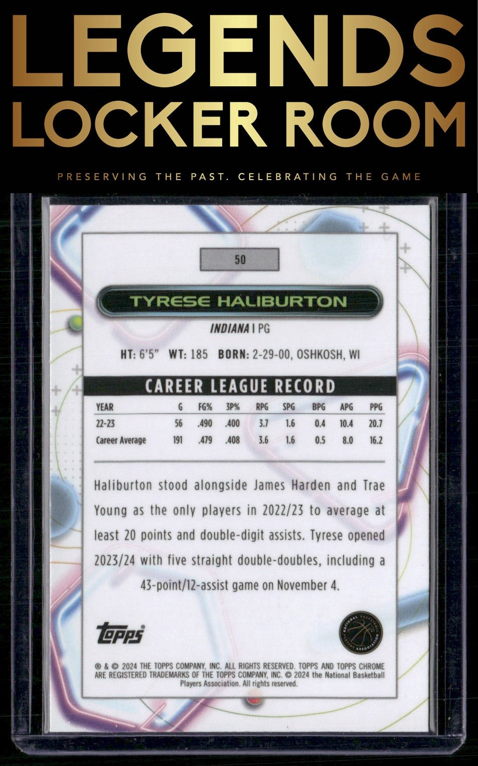 2023-24 Topps Chrome Cosmic #50 Tyrese Haliburton