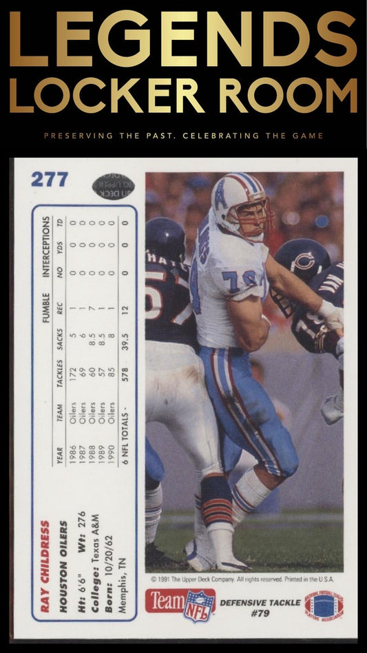 1991 Upper Deck #277c Ray Childress