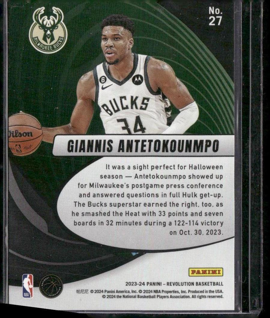 2023-24 Panini Revolution #27 Giannis Antetokounmpo Vortex