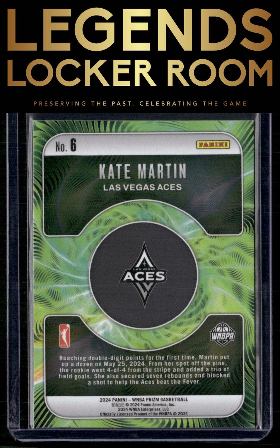 2024 Panini Prizm WNBA #6 Kate Martin Fractal