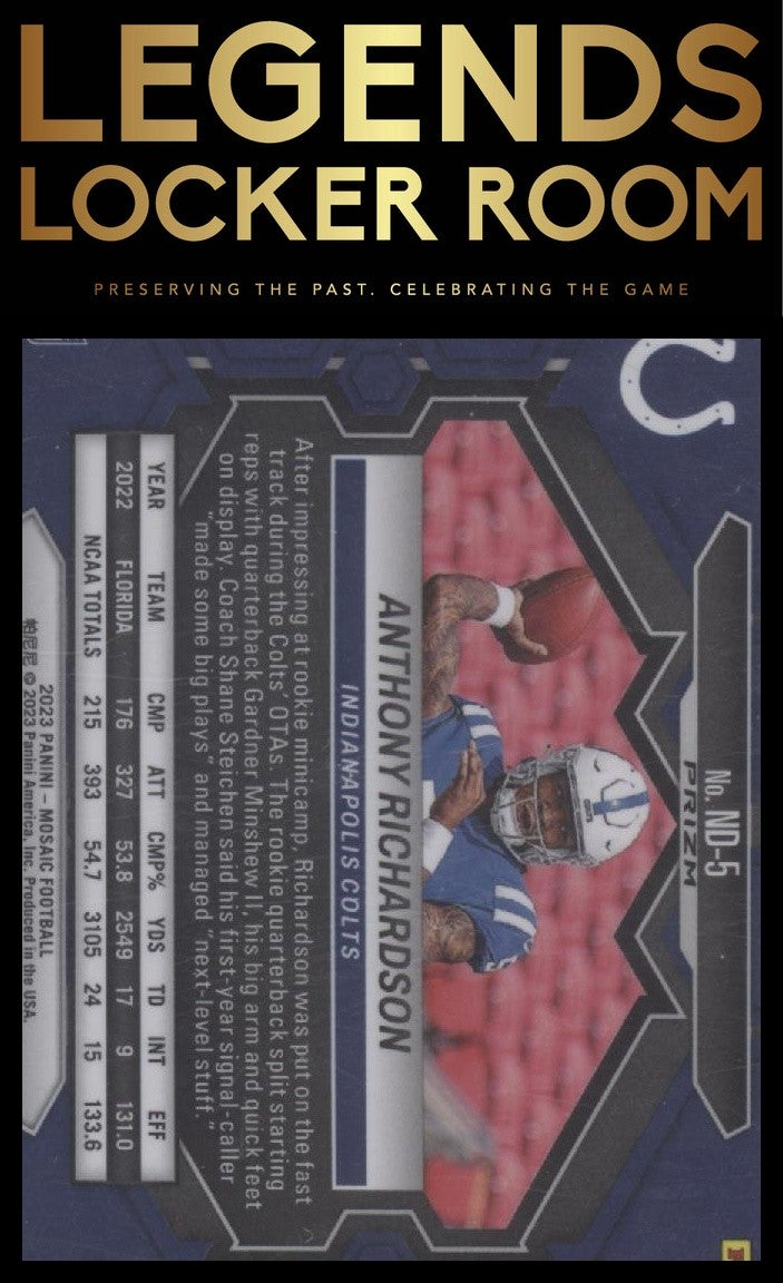 2023 Panini Mosaic #ND-5 Anthony Richardson Mosaic
