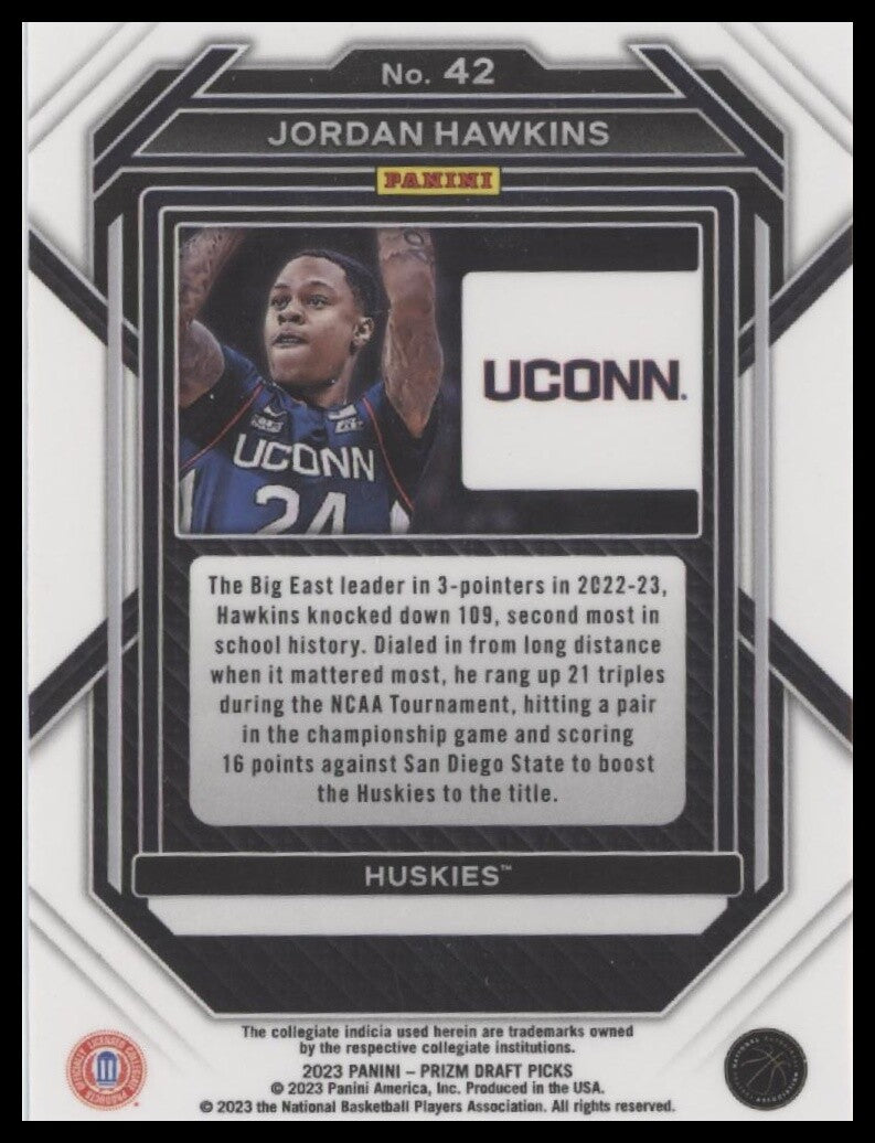 2023 Panini Prizm Draft Picks #42 Jordan Hawkins