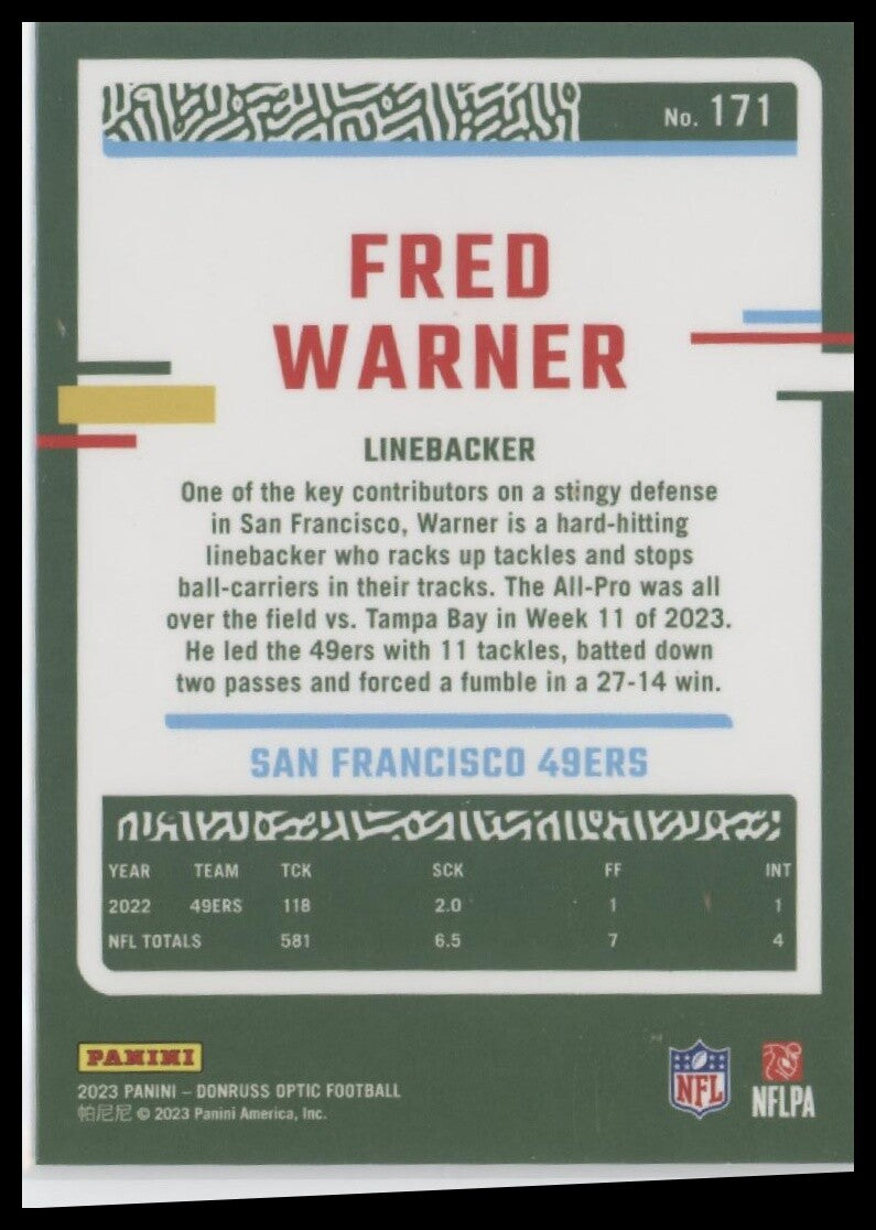 2023 Donruss Optic #171 Fred Warner