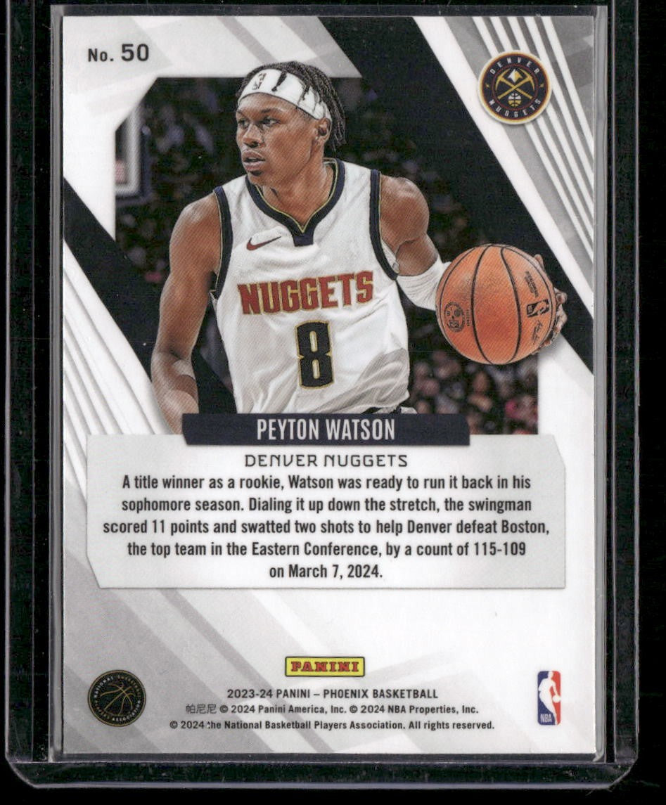 2023-24 Panini Phoenix #50 Peyton Watson