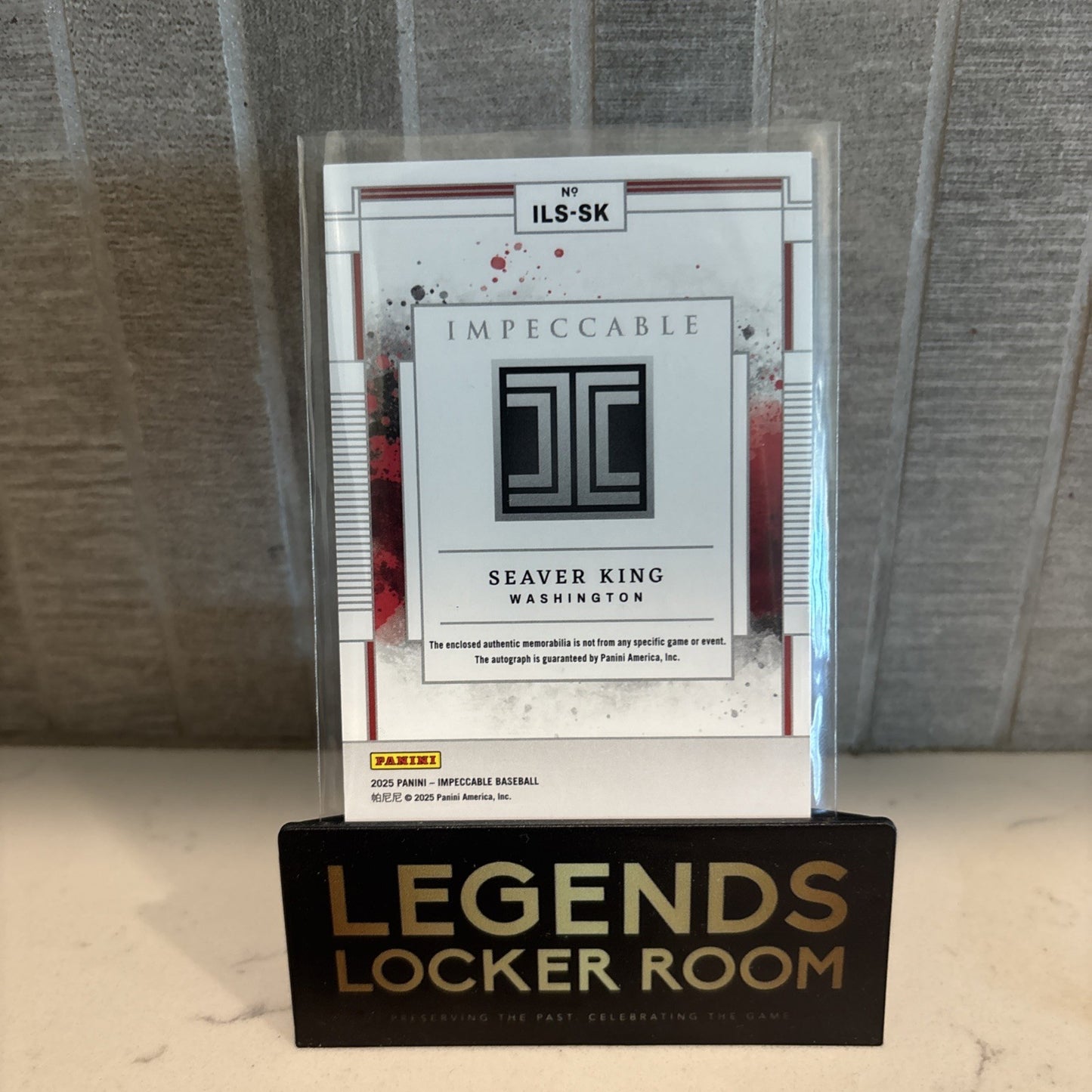 2025 Panini Impeccable Seaver King Lumber Signatures /99