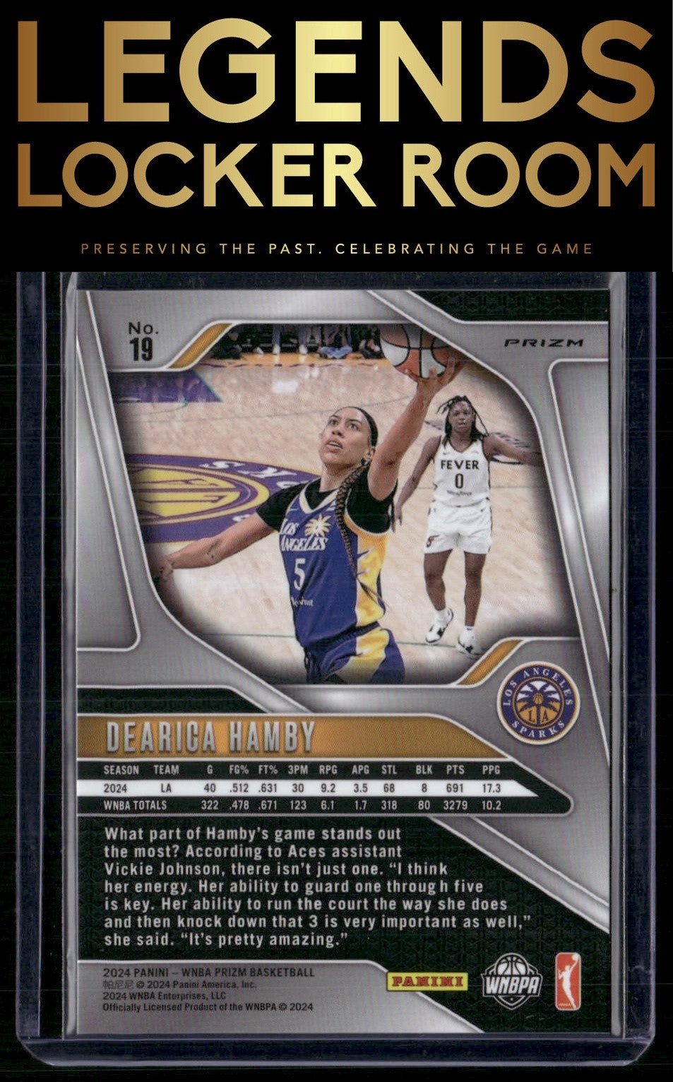 2024 Panini Prizm WNBA #19 Dearica Hamby Silver Prizms