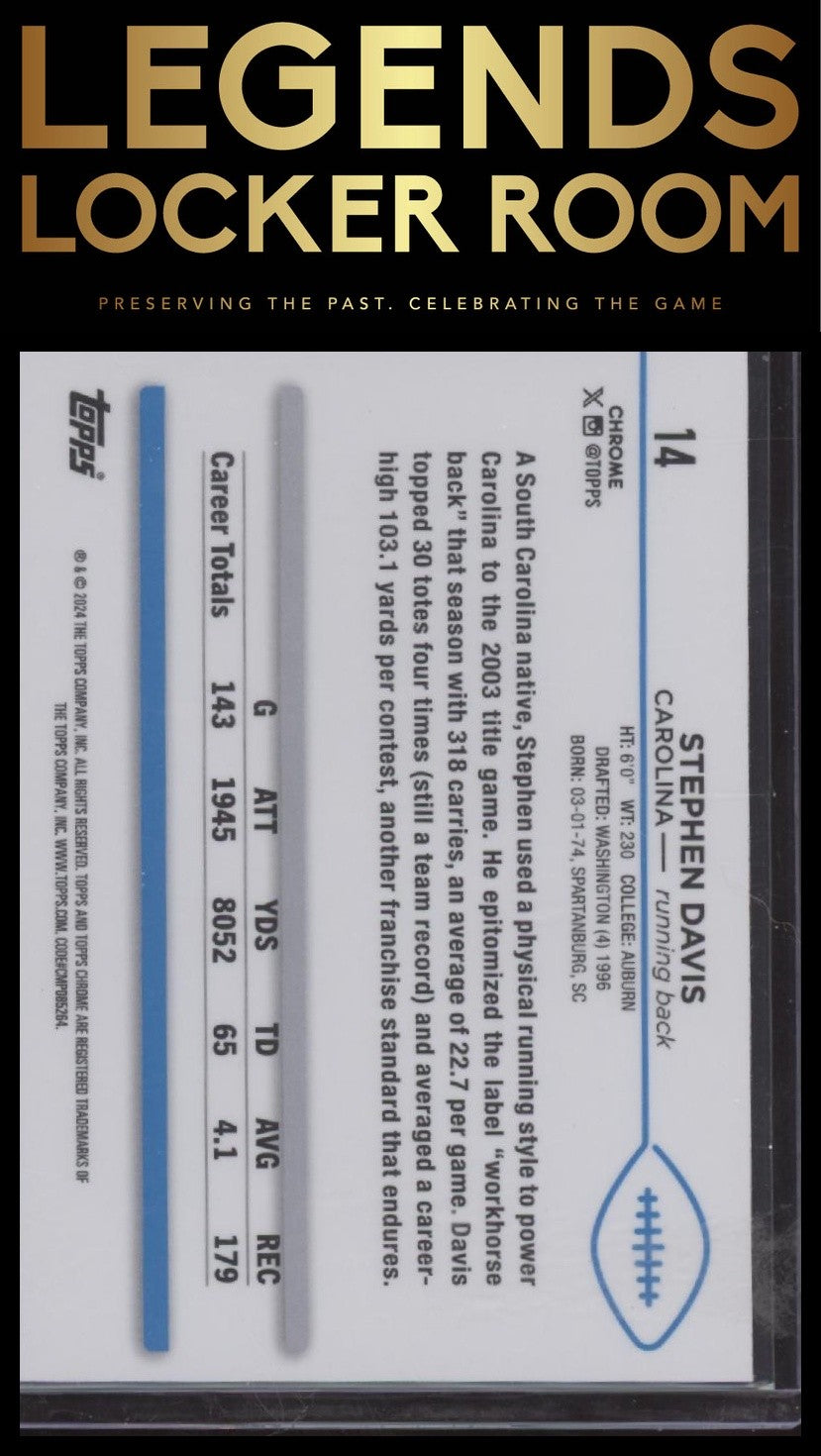 2024 Topps Chrome #14 Stephen Davis Green Refractor #/99