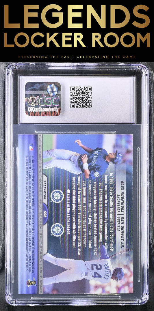 1999 Finest #SS2 Ken Griffey Jr./Alex Rodriguez Split Screen CGC 9