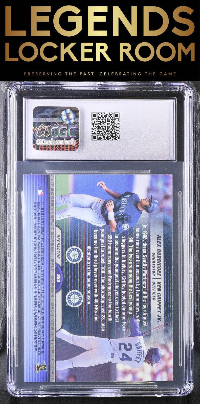 1999 Finest #SS2 Ken Griffey Jr./Alex Rodriguez Split Screen CGC 9